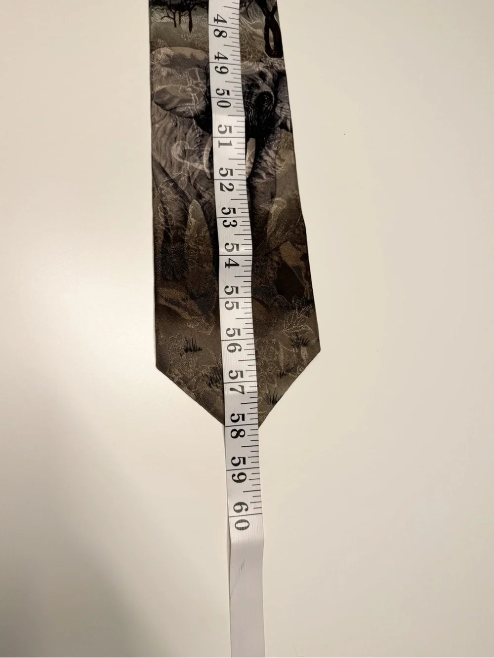 Wembley Endangered Species Elephants Necktie Vintage 100% Silk Tie Made in USA